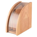 Wooden Hand Drip Coffee Filter Paper Storage Holder Rack with Dust Cover