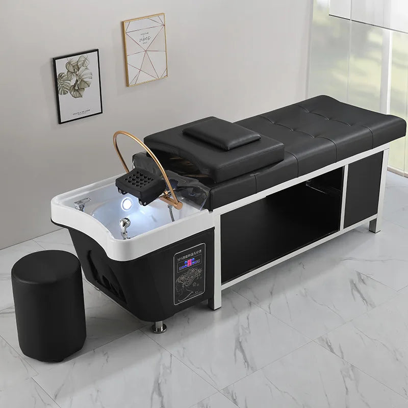 Supplier Manufacturer New Designs Shampoo Chair Wholesale Prices Washing Bowl Massage Shampoo Bed Barber Shop Special Hair Salon