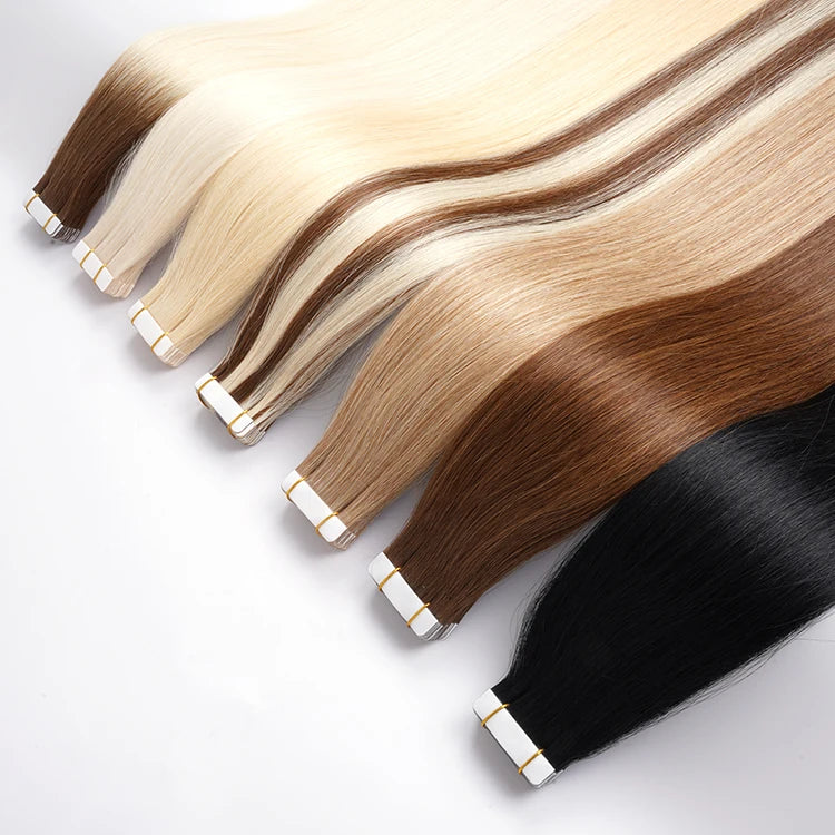 Wholesale Real Double Drawn Chinese Remy Human Hair Extensions Seamless Invisible Virgin Long Tape High Quality Hair Extensions