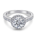 Classic Solitaire Wedding Ring Rose Gold Plated 925 Sterling Silver Promise Ring