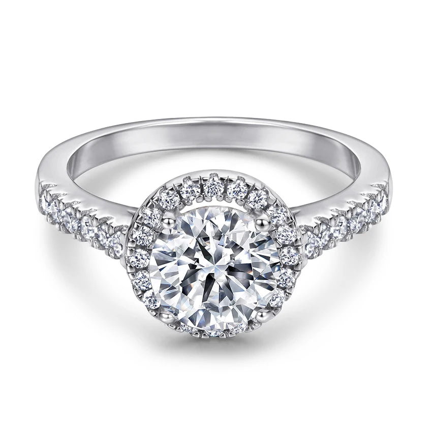 Classic Solitaire Wedding Ring Rose Gold Plated 925 Sterling Silver Promise Ring