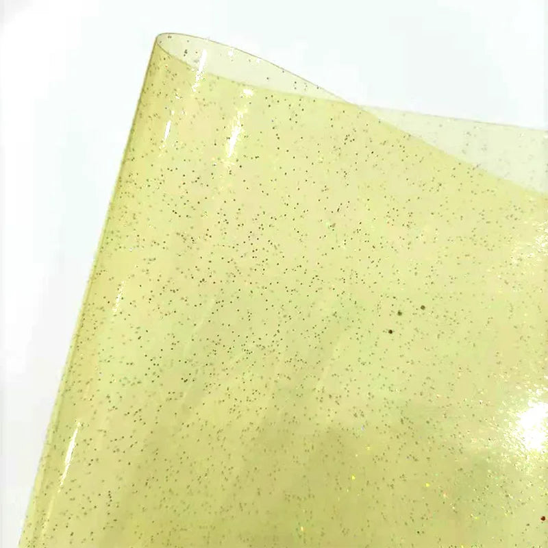 Decorative Clear Transparent  PVC Glitter Film Roll for Packing