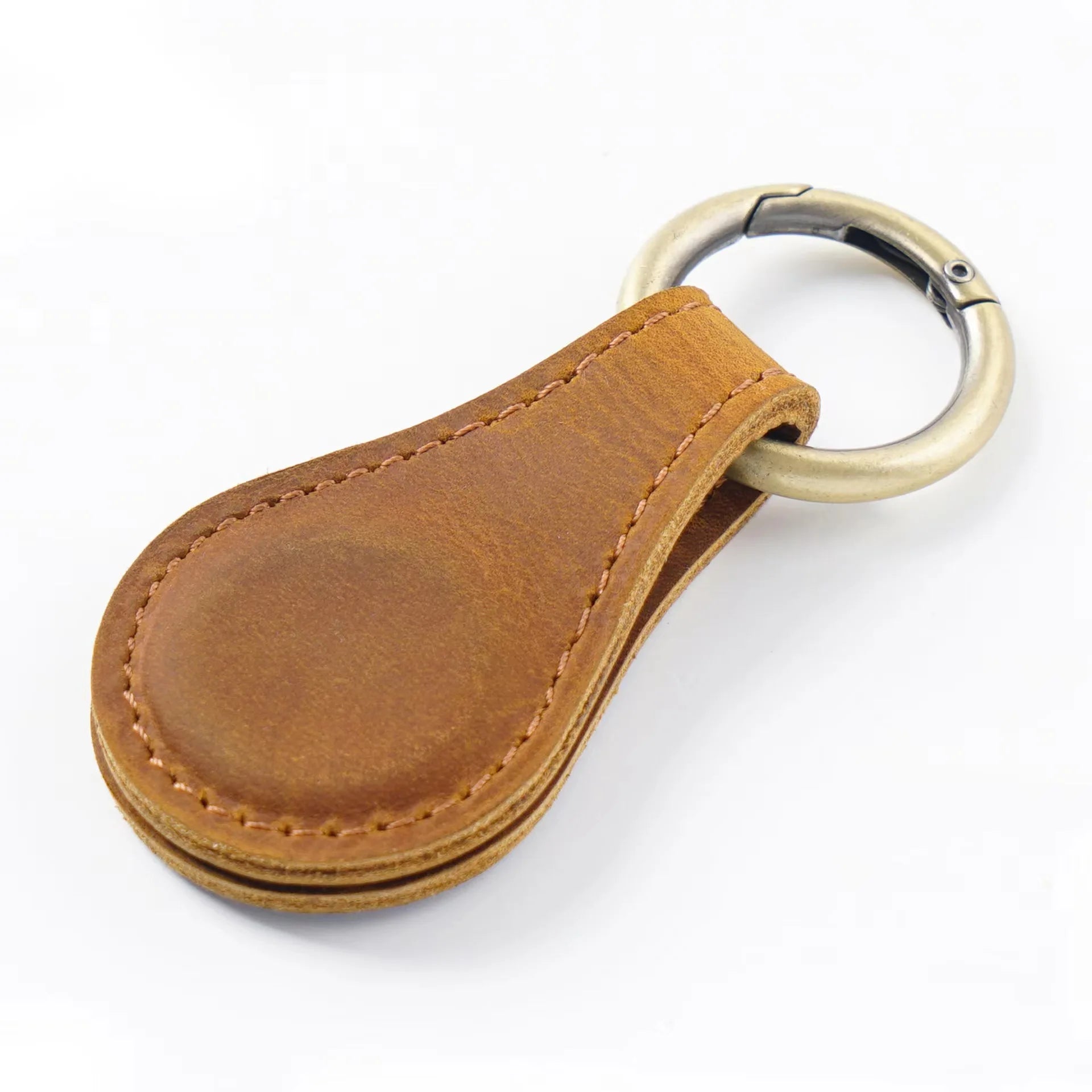 Wholesale Ready Handmade Genuine Leather Money Clip with Keyring Bookmark Gift for Readers