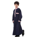 Wholesale One-Piece Traditional Muslim Clothing Breathable Eid Children's Thobes Abaya Boy Robes Inspired Malaysian Turkish