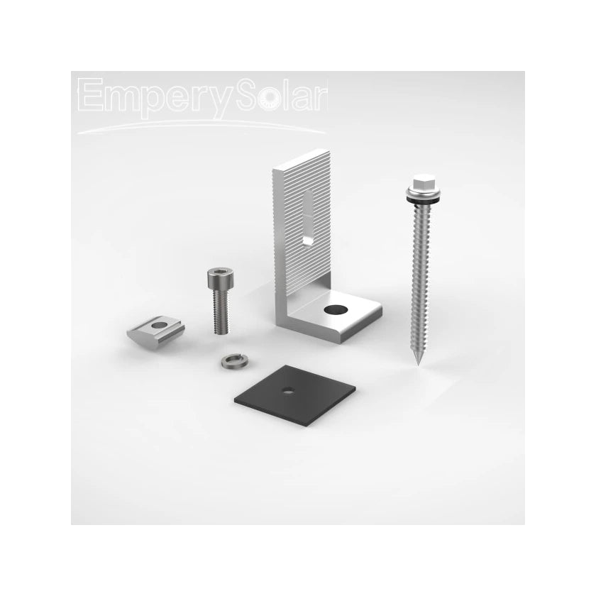 Factory Metal Roof Solar Tin L Feet With Screw or Double Thread Steel M10 Hanger Bolts Hanger Bolt Mounting Feet