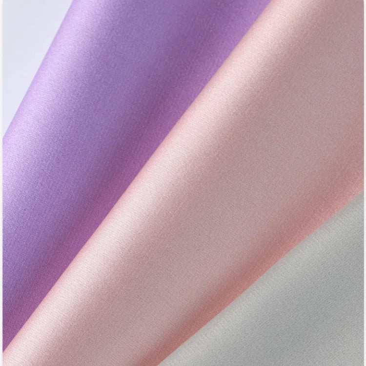 50D Satin Chiffon Fabric 100% Polyester Lightweight Soft Skin Excellent Quality Wedding Pageant Dress Lining Fabric