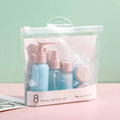 Bag Pack Travel Refillable PET Bottle Set Spray Lotion Shampoo Shower Gel Tube Cosmetic Empty Liquid Container Liquid Soap