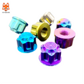 Hot Selling and Durable Quality Titanium Alloy GR5 Nuts Flanged Hex Nut Customized Color and Size M5 M6 M8 M10 M12 M14 M16