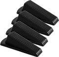 Black Security Door Stopper Heavy Duty Floor Rubber Pad Door Stop Wedge Door Holder