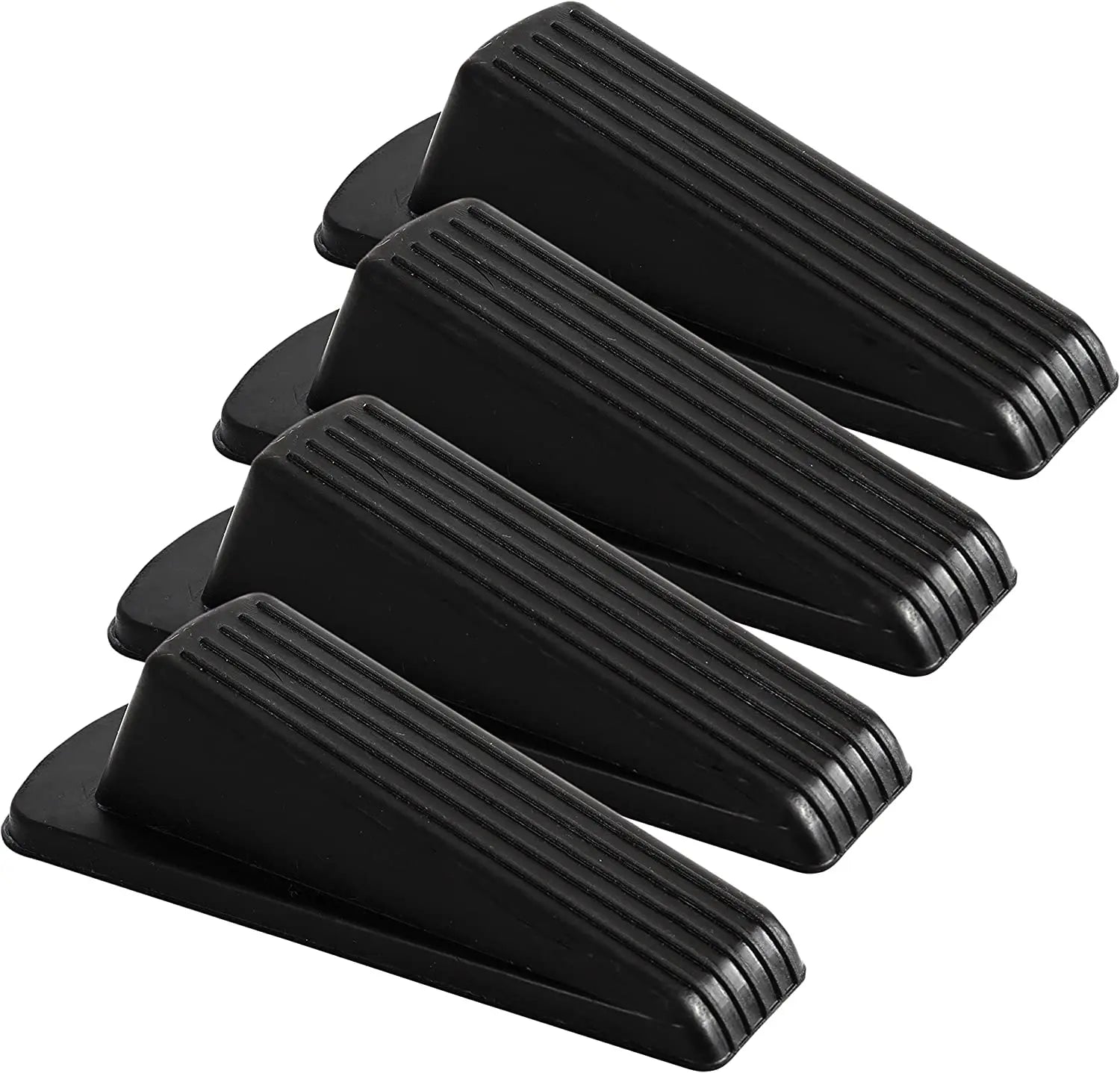 Black Security Door Stopper Heavy Duty Floor Rubber Pad Door Stop Wedge Door Holder