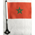 Custom Printing Bicycle Flag National Flag Polyester Handlebar Morocco Flag  for Outdoor Cycling Decoration