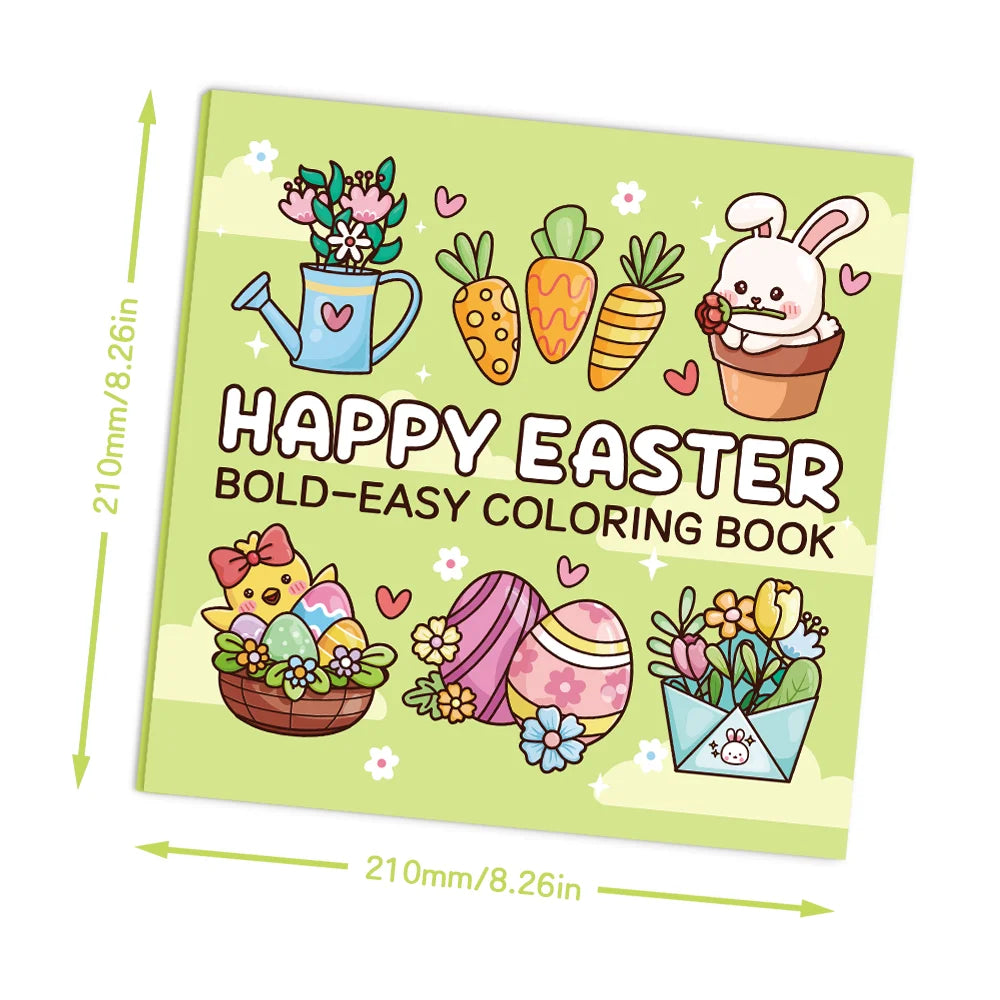 Custom Cozy Happy Easter Coloring Book for Adults & Teens Perfect Bound Cute Printed Coloring Book Made From Paper
