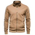 New Autumn Men's Stand Collar Long Sleeved Zipper Sweatshirt Versatile Men's Sports Casual Cardigan Wear