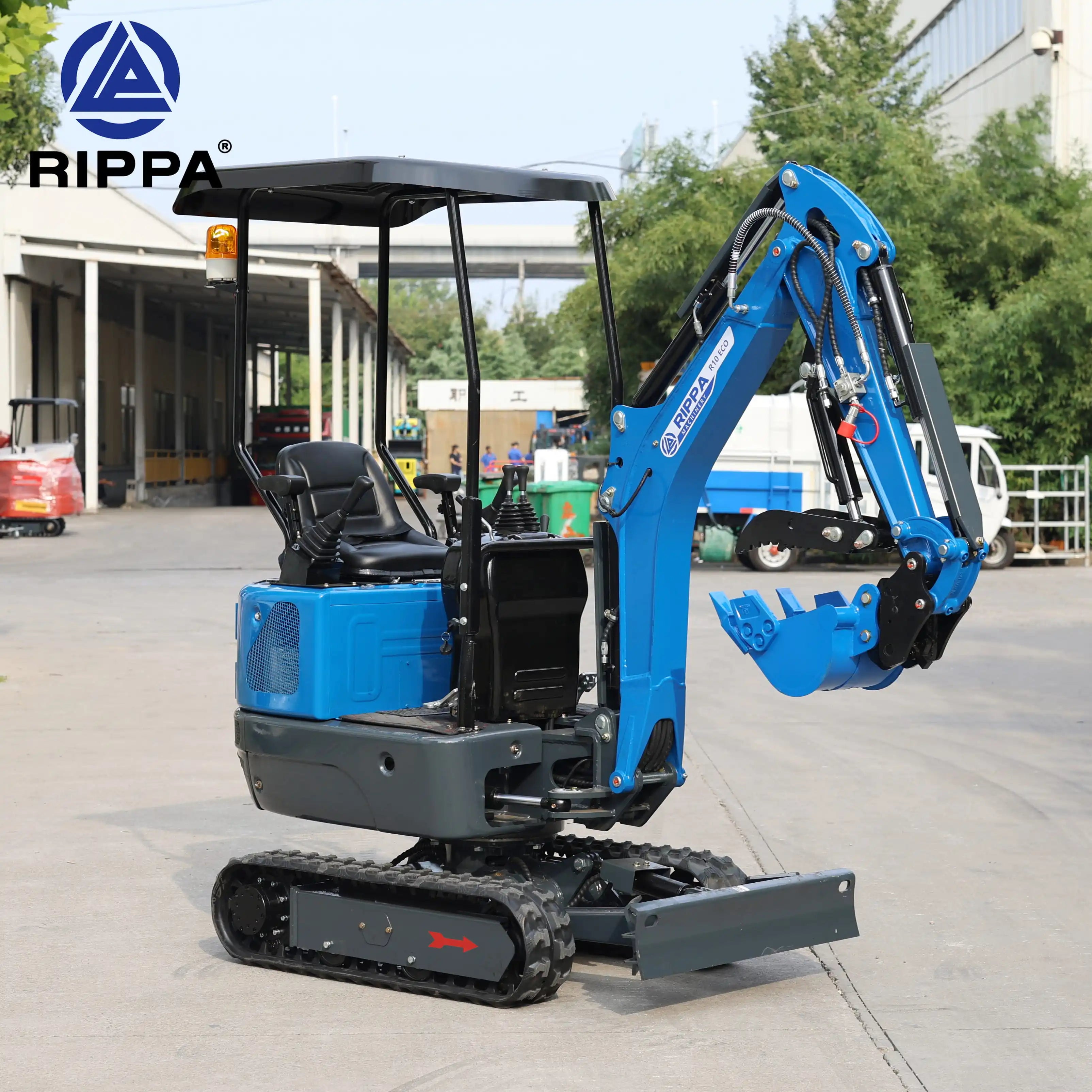 Hot Sell Chinese Diesel Digger Machine Pelle EPA Kubota Engine 1Ton Mini Excavator for Sale