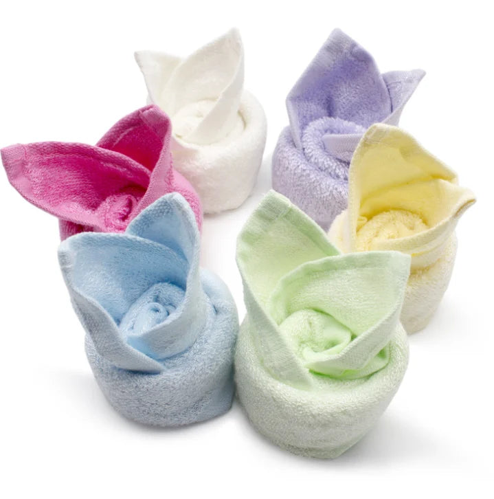 25*25cm Solid Color Bamboo Fiber Baby Towel Woven Technique for Newborns