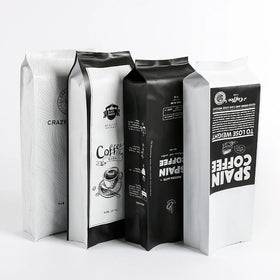 340g Side Gusset Foil Black Food Smell Moisture Proof Arabica Coffee Bean Packaging Bags