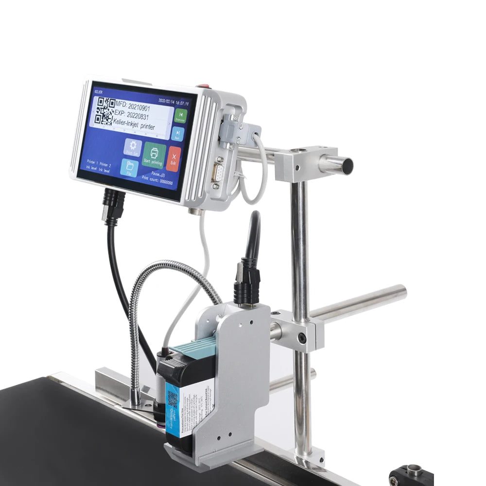 Kelier 2022 New Online Multi Language Digital Thermal Inkjet Printer TIJ Coding Machine for Date QR Code logo Variable Barcode