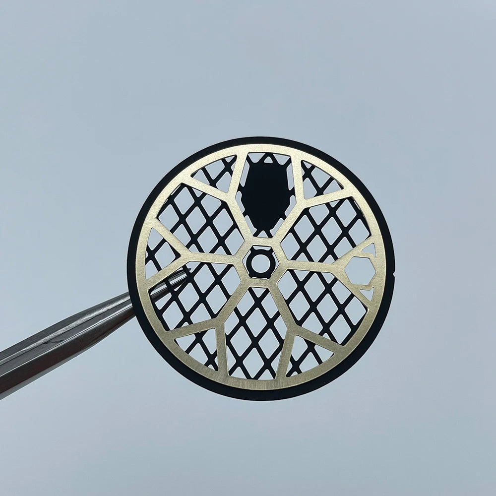 Champagne Gold Color NH35/36 Double Feet Modified Brass Hollow Champagne Brushed 28.5MM Watch Dial Parts SKX007