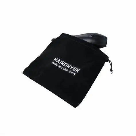 Velvet Pouch Hotel Black Velvet Hair Dryer Bag Lined Satin Bags for Wig Hair Bags for Bundles