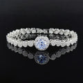 Heart Diamond Multicolor Tennis Bracelet Brass Bangle Top Icy Hip Hop Jewelry with Emerald Touch