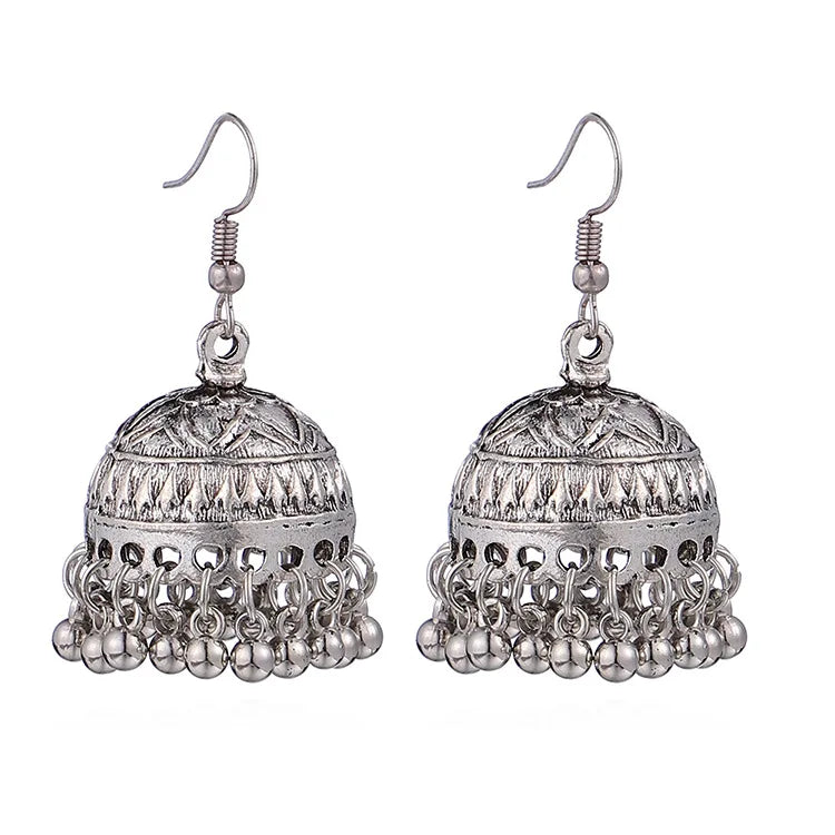 GT ODM Pendientes De Mujer India Tassel Jhumka Earrings Jewelry Geometric Hanging Dangle Drop Earrings