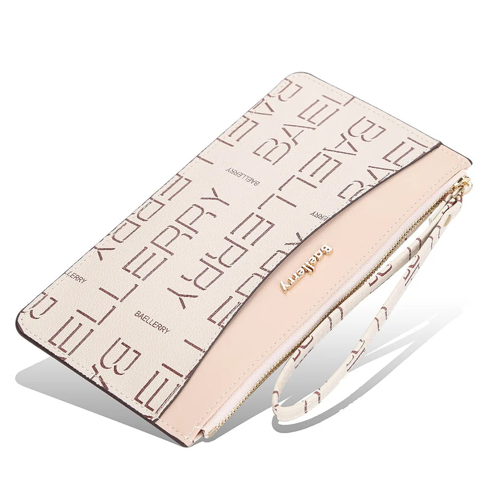 New Style Fashion Baellerry Fashion Thin Long Zipper Wallet For Women With HaspLady Mobile Cell Phone Bag In Stock Wholesale