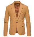 New Men's V-neck Suede Single Breasted Suit Men's blazer Wedding Dress Suit Jacket Size 2XL