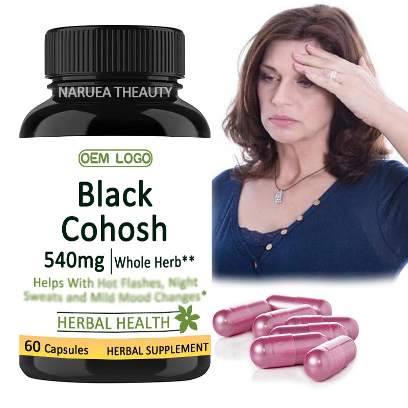Private Label OEM Wholesale Natural Herbal Made with Pure Dietary Supplement Black COHOSH Capsules
