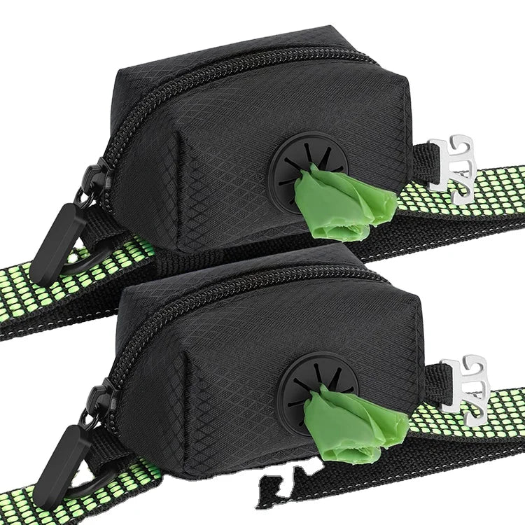 Done-Sure Custom Pet Outdoor Waste Holder Luxury Style Eco-Friendly Waterproof Nylon Dog Poop Bag Dispenser Leash Disposable