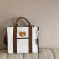 Custom Large Canvas Zipper Shoulder Bag Multifunctional Women's Embroidered 'Mommy' Handbag