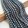 Freshwater Natural Pearls Loose Beads in Peacock/Blue Green Black Jewelry Making Round Loose Factory Promotion