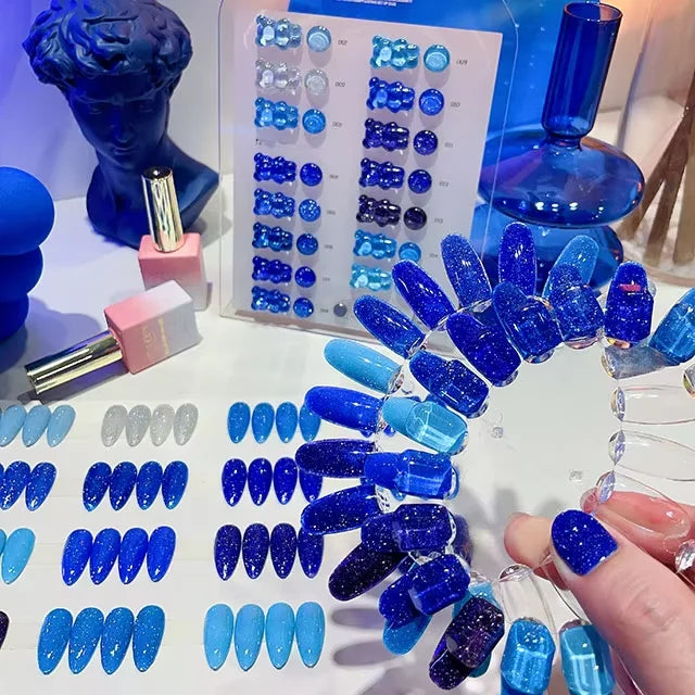 Vendeeni Super Flashing Sparkle Gel Polish Collection 15colors Free Unique Design High Shiny Glitter Disco Gel Nail Polish Set