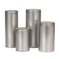 Small Round Rose Gold Coffee Spice Tea Metal Canister Box Tins Cans Mini Silver Red Gold