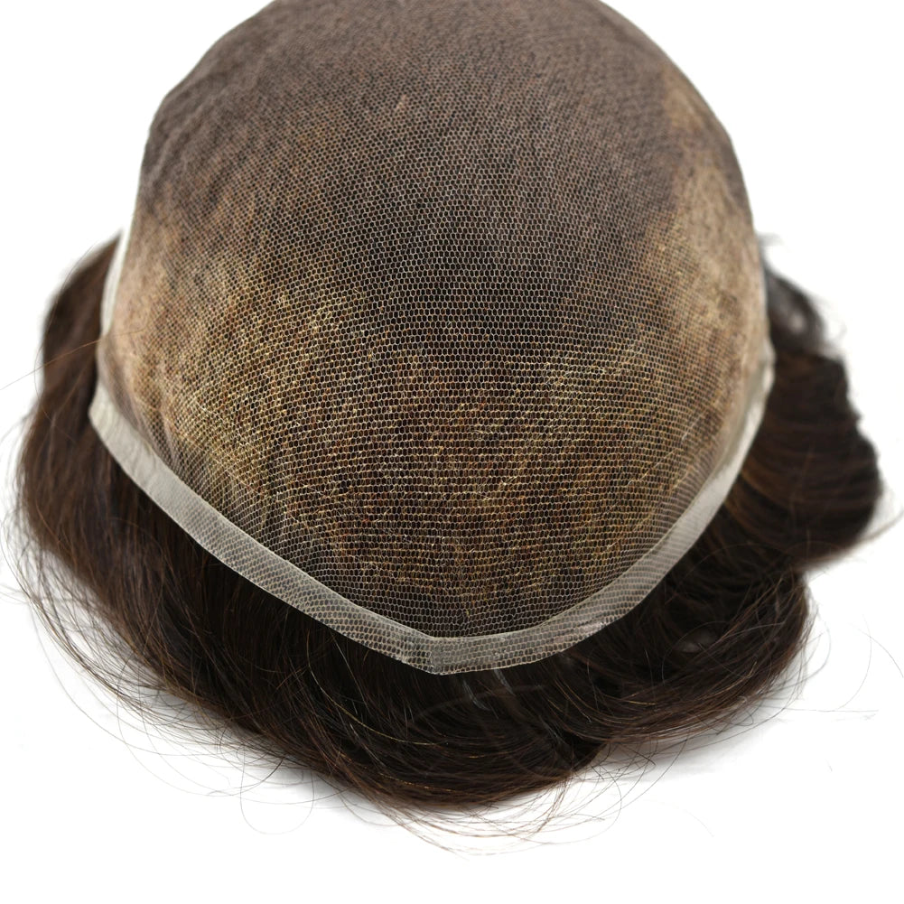 BX2 Top Grade 100% Remy Human Hair Toupee Best Quality Prosthesis