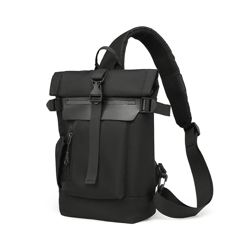 Hot Selling Men's Crossbody Shoulder Rolltop Bags Waterproof Roll Top Multi Pockets Chest Bag Women's Messenger Bags for School