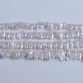 Natural Freshwater White Pearl Handmade String Jewelry Irregular Baroque Small 5-8mm Biwa Pearls
