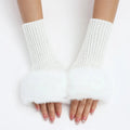 2023 New Hot Sale Women Gloves Stylish Arm Sleeves Warm Winter Half Finger Mitten Ladies Crochet Knitted Wrist Warmer Glove