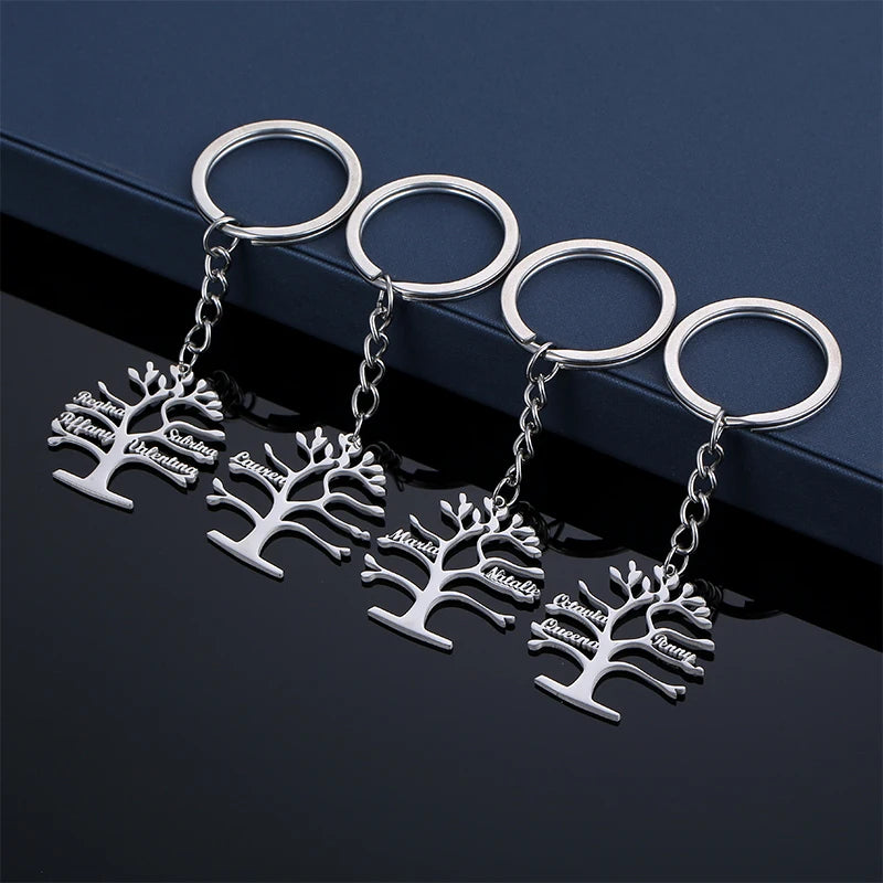 Antique Design Stainless Steel Tree Handmade Key Ring Lightweight Fashionable Customizable Extra Premium Quality Very Low Price