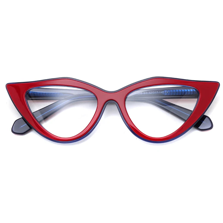 2023 Bellestron Retro Eyewear Cat Eye Frames Acetate Unisex Style Optical Eyeglasses Model JX-008 High Quality