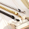 Hot Selling Titanium Steel Men's Personality Simple Stainless Steel Gold Plated Woven Snake Bone Chain Lobster Buckle Bracelet