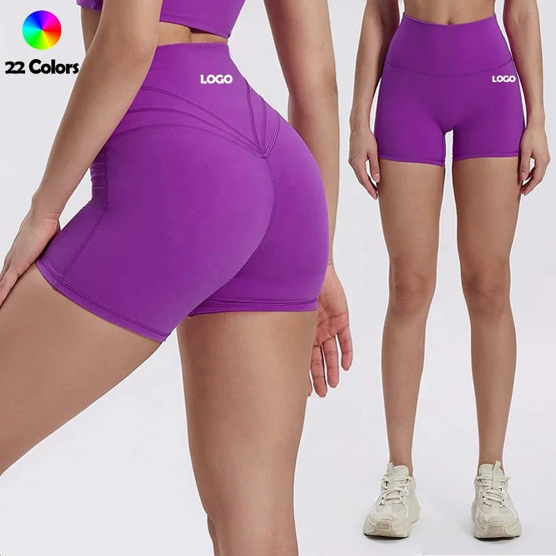 22 Color Options Women's High Compression Biker Shorts Butt Lifting Workout Gym Shorts High Waisted Active Running Yoga Shorts