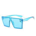 Rimless Fashion Sunglasses for Women Mirror Net Red One Piece Rice Nail Design UV400 Available Clear Orange Brown Gray