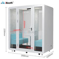 Modern Steel USB Interface Wall Mounted Soundproof Telephone Booth Partition for Office Building Hotel & School Use