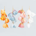 F165A  Jewelry Accessories18k Gold Platedcopperhand Madeflower Shapecharmsdiy Pendantearring Making Findings2pcs/lot