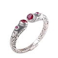 New Arrival Natural Crystal Stone Ruby Luxury Bracelet 925 Sterling Silver Bangles for Women Bangle Bracelet Fine Jewelry Gift