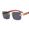 GGJH5221 Newest Fashion Leopard Sun Glasses Rimless Shades Women Rectangle Luxury Sunglasses Mens
