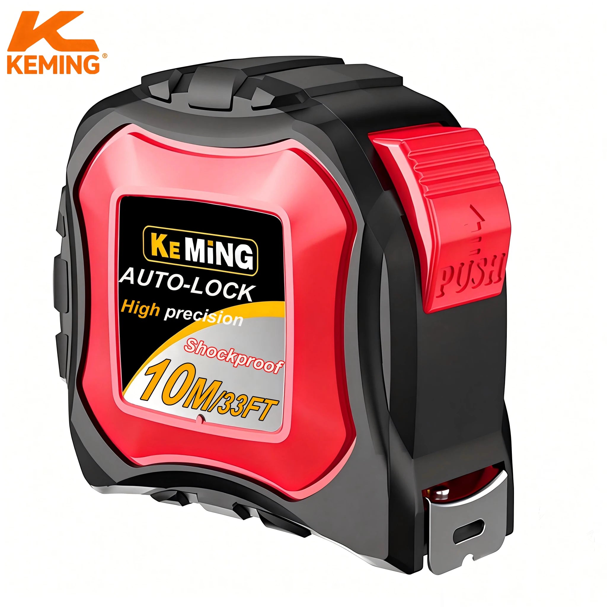 KEMING 10M Measuring Tape Digital Tape Measure Tape Metro Steel Plastic Auto Lock Carbon Steel New ABS Case Imperial & Inch