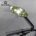 WEST BIKING Multi-angle Free Adjustment Upgrade Bicycle Glass Reflective Rearview Mirror One-piece Modlding Stand Bike Mirror