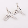 Alloy Metal Wooden Gifts Jewelry Box T Shape Quadrant Hinge