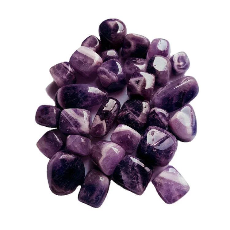 Natural 2~3 cm Polished Rock Dream Amethyst Crystal Quartz Gemstone Tumble Stone Healing Tumbled Stone Cheap Stock for Sale